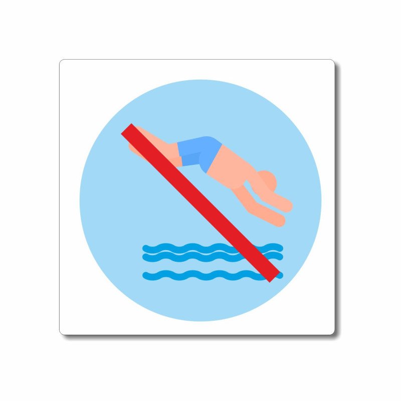 Interdiction de plonger dans la piscine