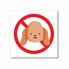 Panneau chiens interdits sur la piscine