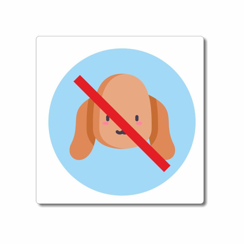 Panneau chiens interdits sur la piscine
