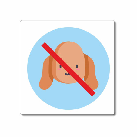 Panneau chiens interdits sur la piscine