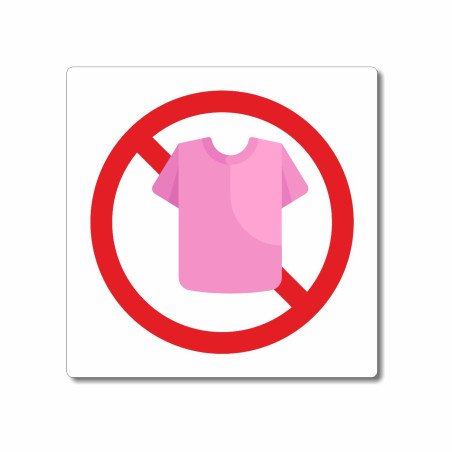 Panneau vêtements interdits dans le bassin