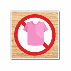 Panneau vêtements interdits dans le bassin