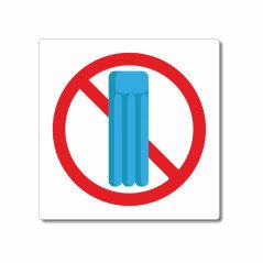 Panneau matelas gonflables interdits sur et dans la piscine