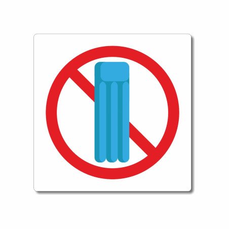 Panneau matelas gonflables interdits sur et dans la piscine