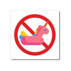 Panneau bouées géantes interdites dans la piscine