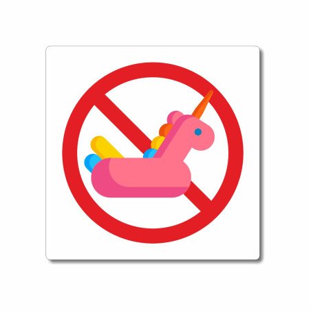 Panneau bouées géantes interdites dans la piscine