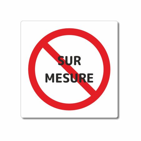 Panneau interdiction sur mesure pour piscines
