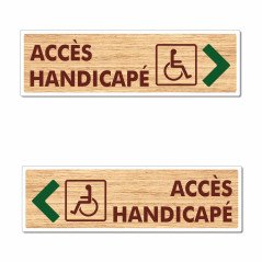 Panneau directionnel accès handicapé en aluminium composite