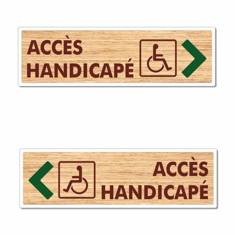 Panneau directionnel accès handicapé en aluminium composite