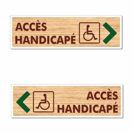 Panneau directionnel accès handicapé en aluminium composite