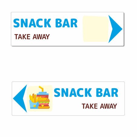 Panneau directionnel snack bar