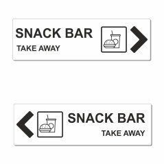 Panneau directionnel snack bar