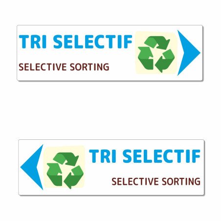 Panneau directionnel tri sélectif