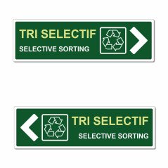 Panneau directionnel tri sélectif