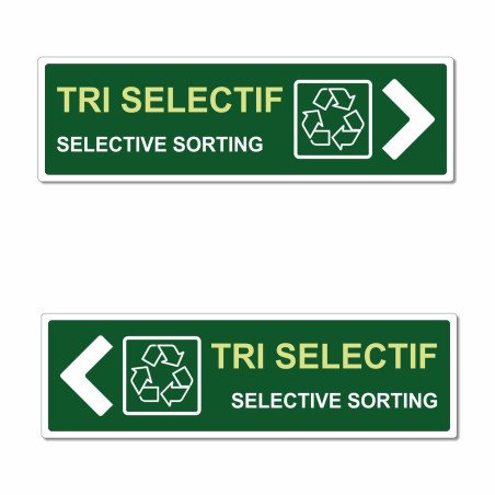 Panneau directionnel tri sélectif