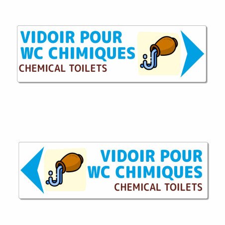 Panneau directionnel vidoir wc chimique