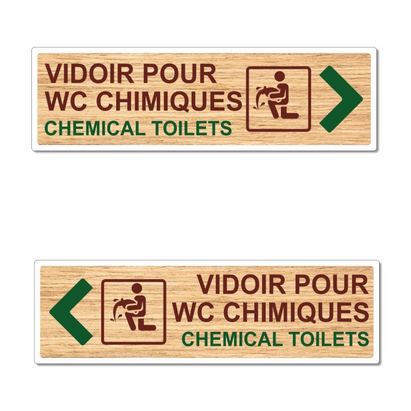 Panneau directionnel vidoir wc chimique
