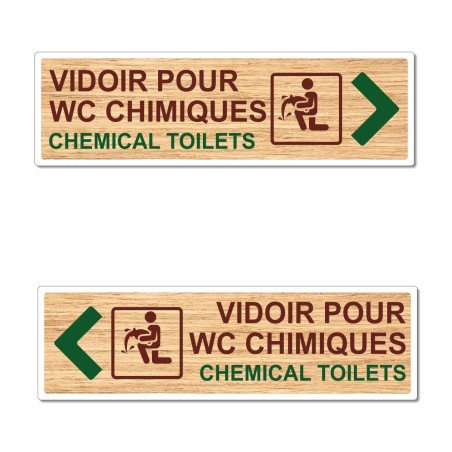 Panneau directionnel vidoir wc chimique
