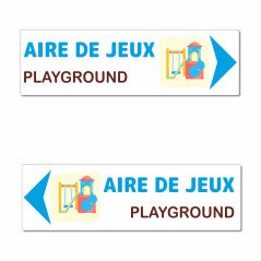 Panneau directionnel aire de jeux
