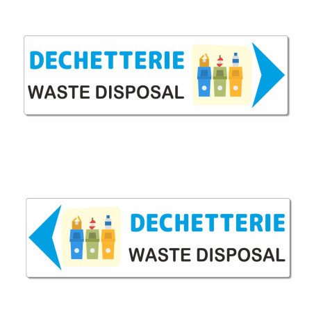 Panneau directionnel déchetterie