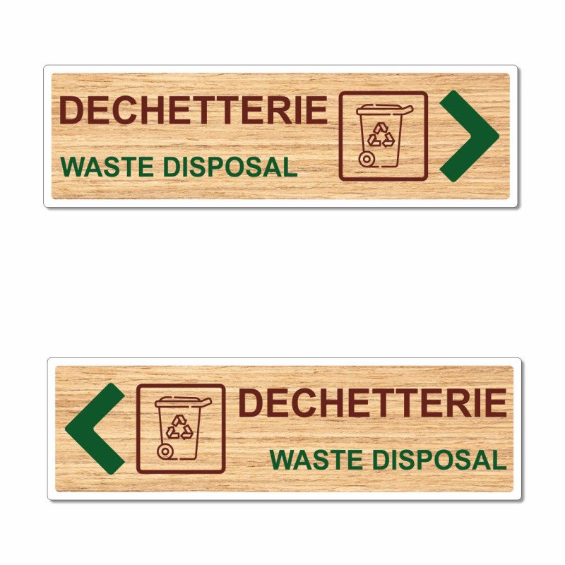 Panneau directionnel déchetterie
