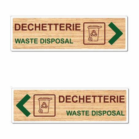 Panneau directionnel déchetterie