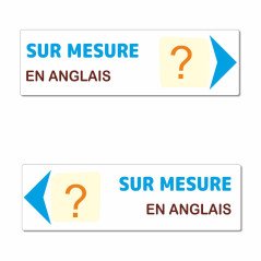 Panneau directionnel sur mesure