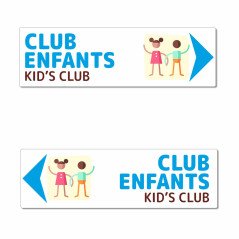 Panneau directionnel club enfants