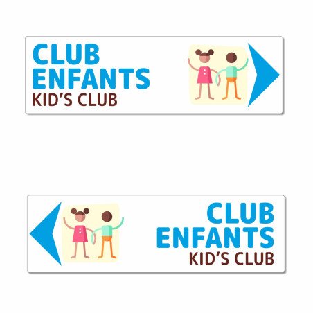 Panneau directionnel club enfants