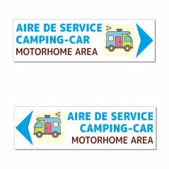 Panneau directionnel aire de service camping-car
