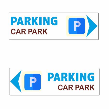 Panneau directionnel parking car park