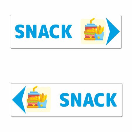 Panneau directionnel snack
