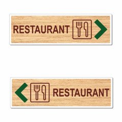 Panneau directionnel restaurant en alulminium