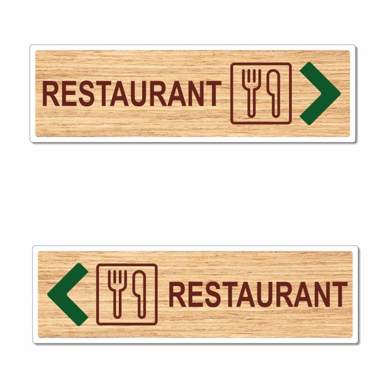 Panneau directionnel restaurant en alulminium