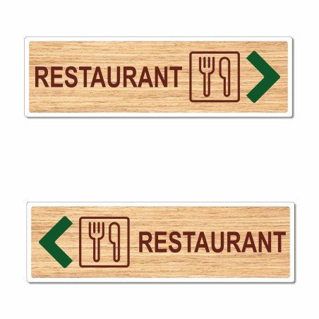 Panneau directionnel restaurant en alulminium