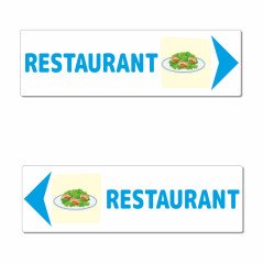 Panneau directionnel restaurant