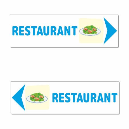Panneau directionnel restaurant