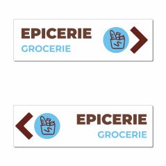 Panneau directionnel épicerie