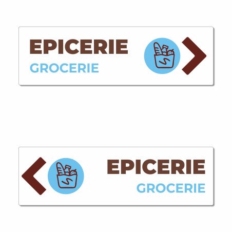 Panneau directionnel épicerie