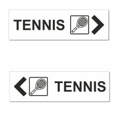 Panneau directionnel court de tennis en aluminium