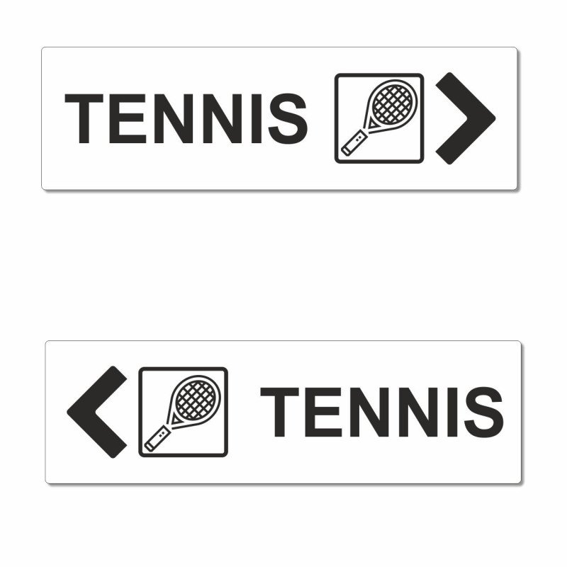 Panneau directionnel court de tennis en aluminium