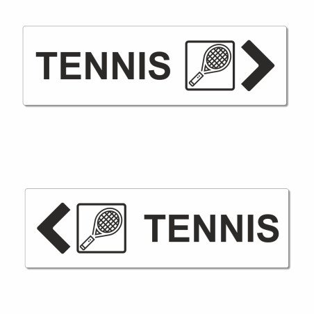 Panneau directionnel court de tennis en aluminium