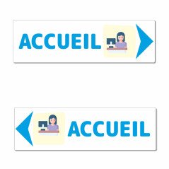 Panneau directionnel accueil