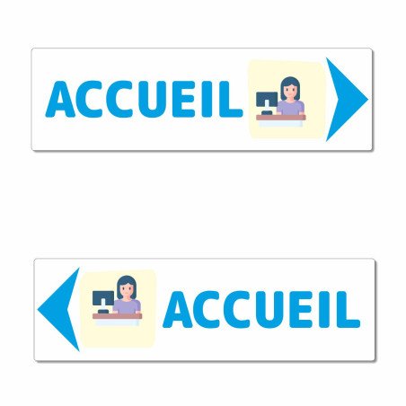 Panneau directionnel accueil