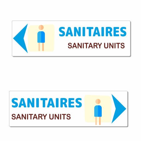 Panneau directionnel sanitaires hommes