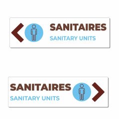 Panneau directionnel sanitaires hommes