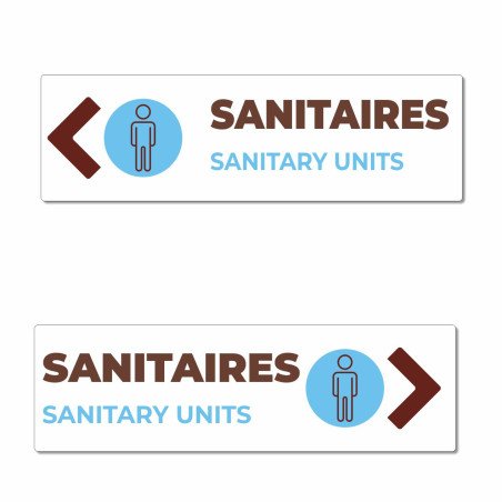 Panneau directionnel sanitaires hommes