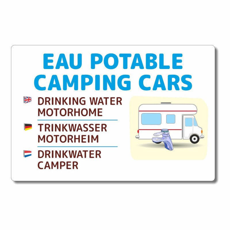 Panneau eau potable pour camping cars en aluminium composite