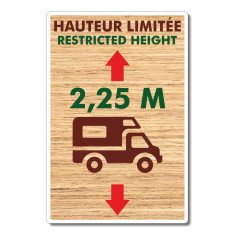 Panneau hauteur limitée camping cars