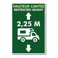 Panneau hauteur limitée camping cars